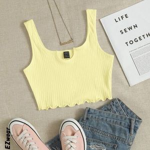 Shein Pale yellow tank top